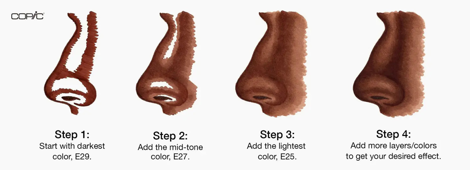 side nose steps 1-4, E2_s