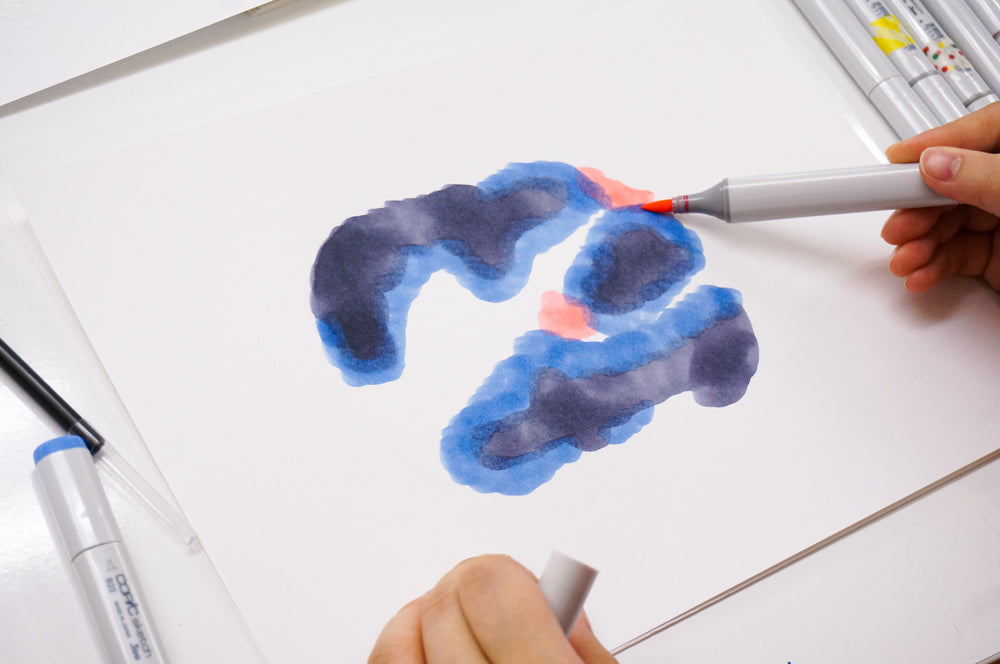 How to draw a starry night sky with Copic markers