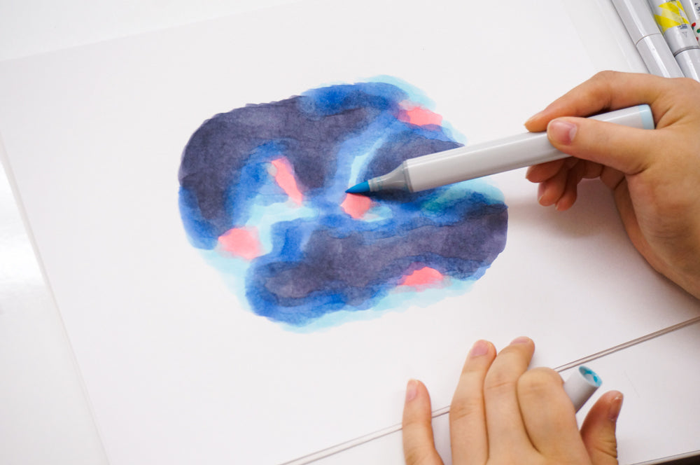 How to draw a starry night sky with Copic markers