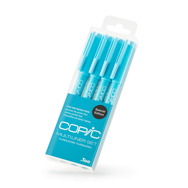 Limited Edition COPIC® Multiliner:Turquoise 4PC Set