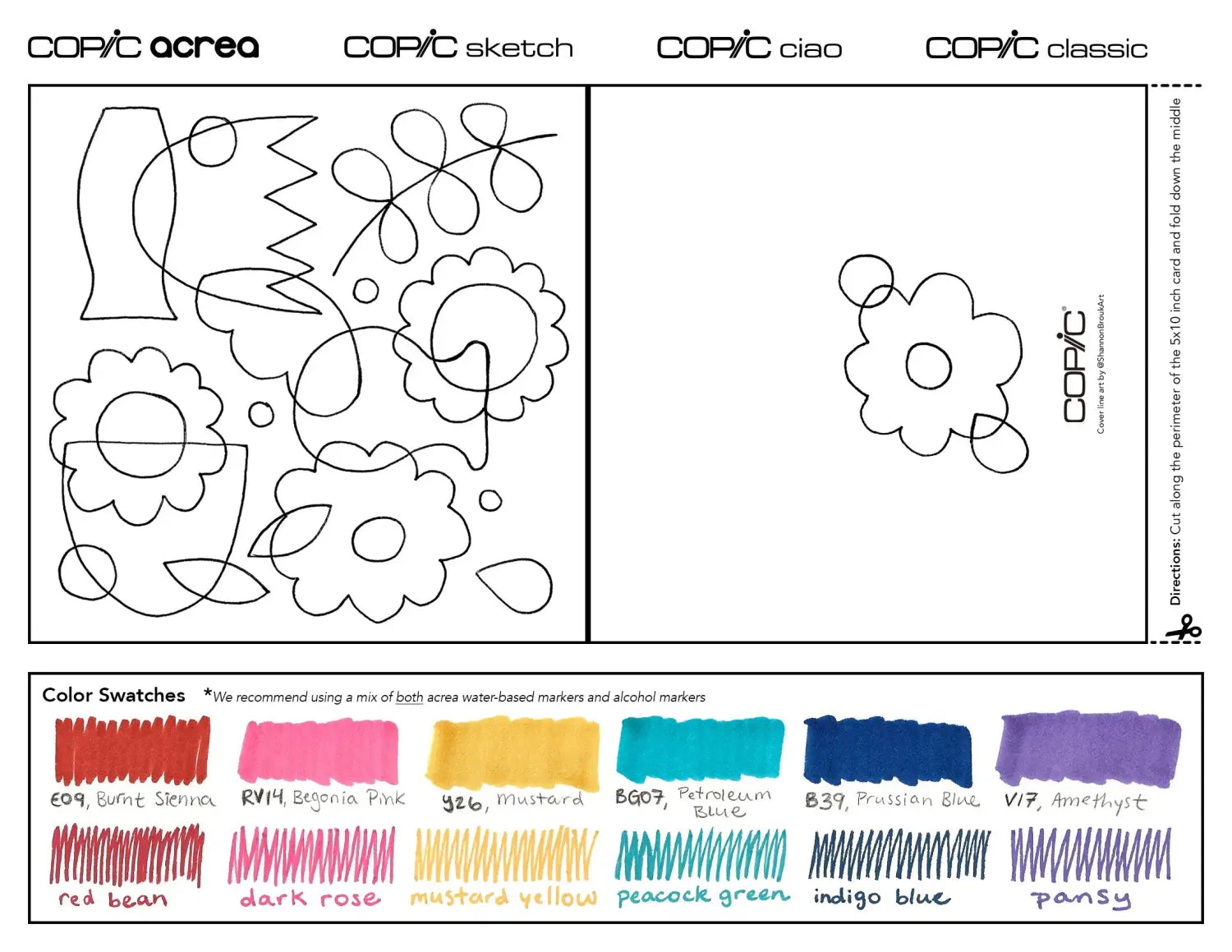 Using Acrea and Copic Markers Together