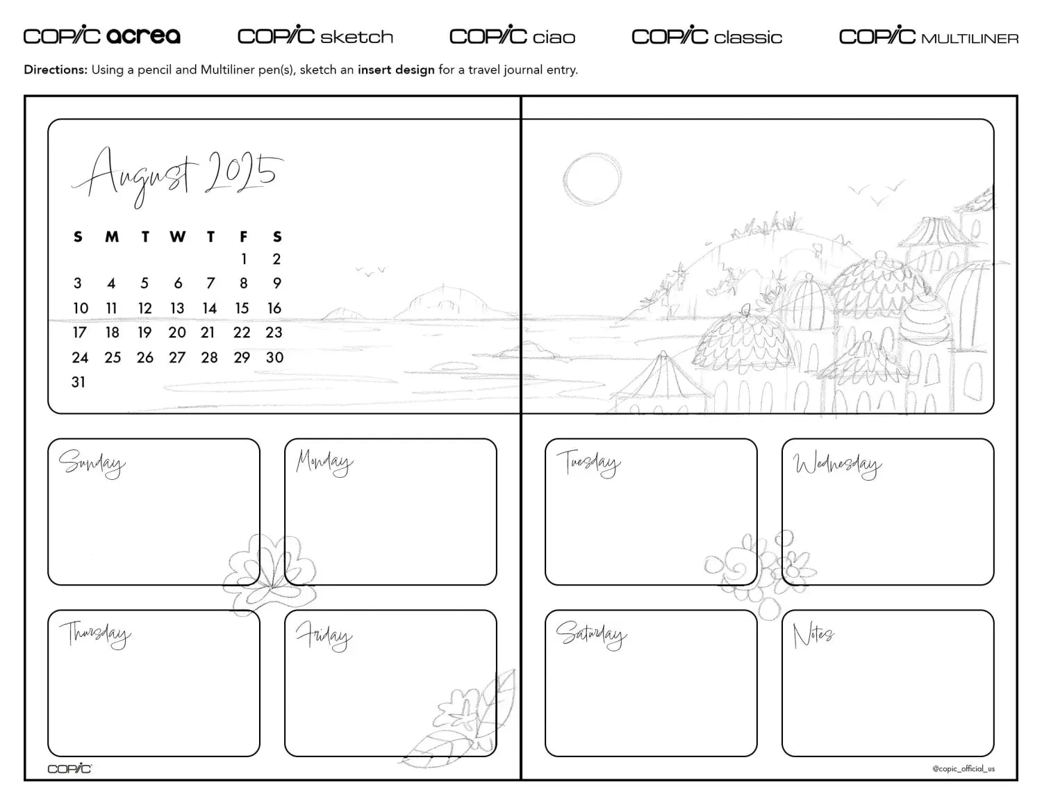 Travel Journal: Designing Weekly Inserts