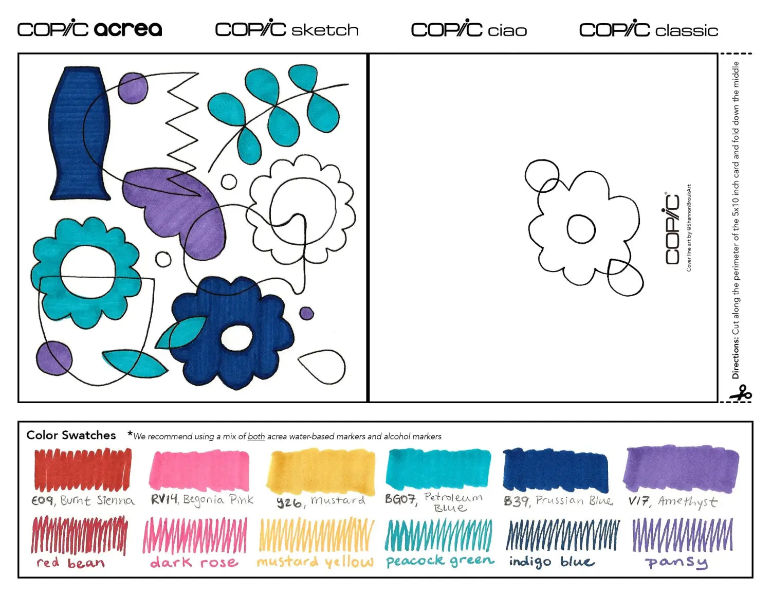 Using Acrea and Copic Markers Together