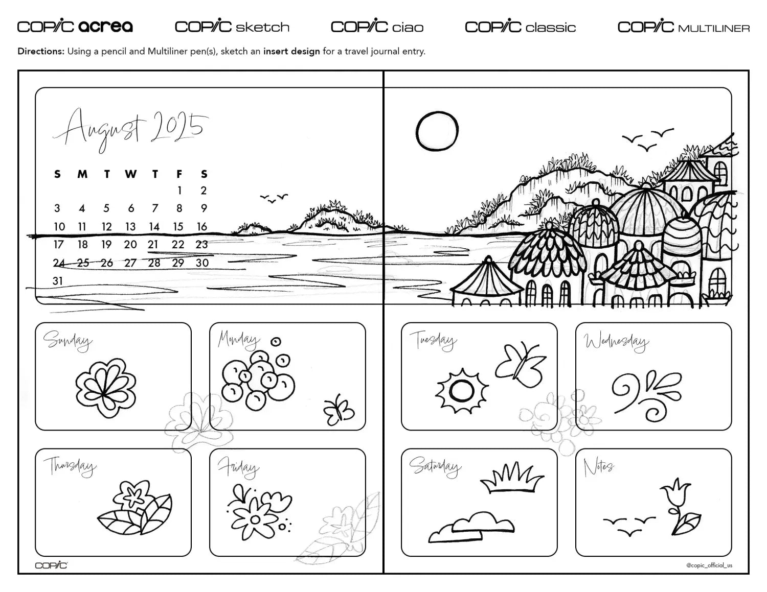 Travel Journal: Designing Weekly Inserts