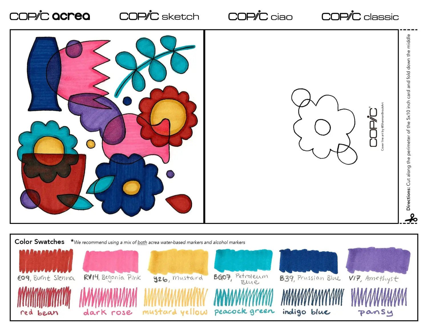 Using Acrea and Copic Markers Together