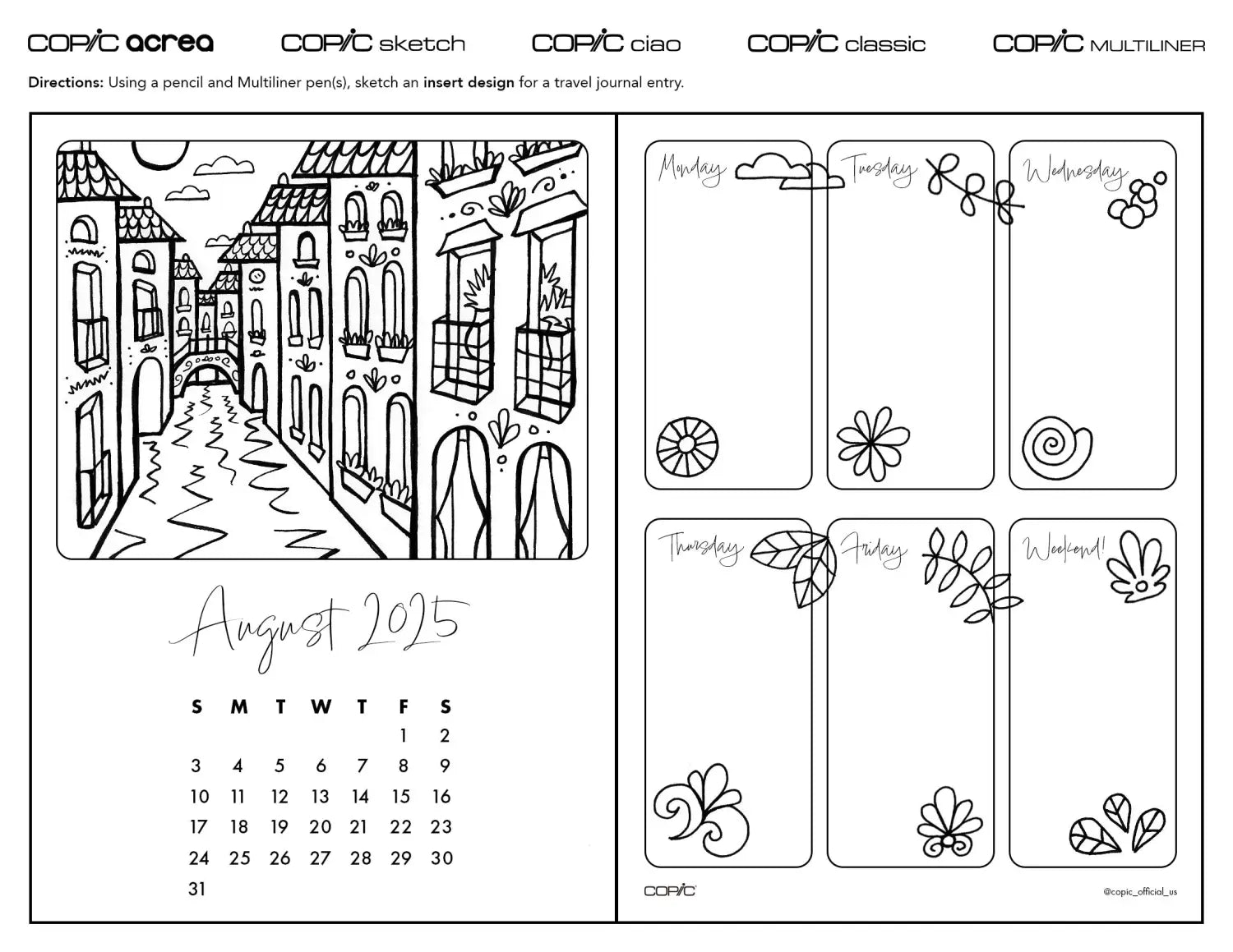 Travel Journal: Designing Weekly Inserts