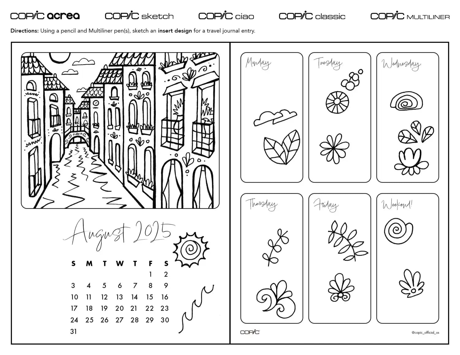 Travel Journal: Designing Weekly Inserts