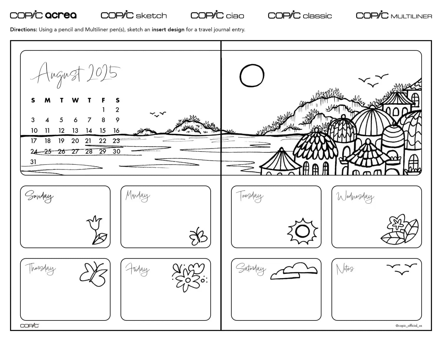 Travel Journal: Designing Weekly Inserts
