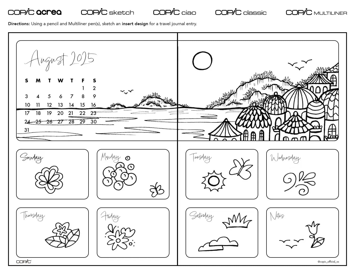 Travel Journal: Designing Weekly Inserts