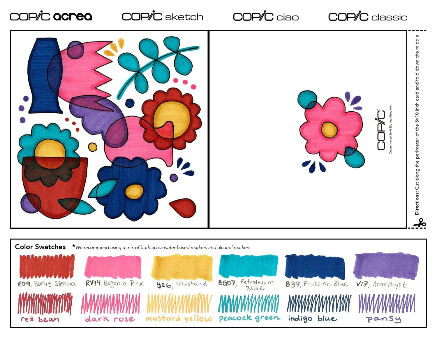 Using Acrea and Copic Markers Together