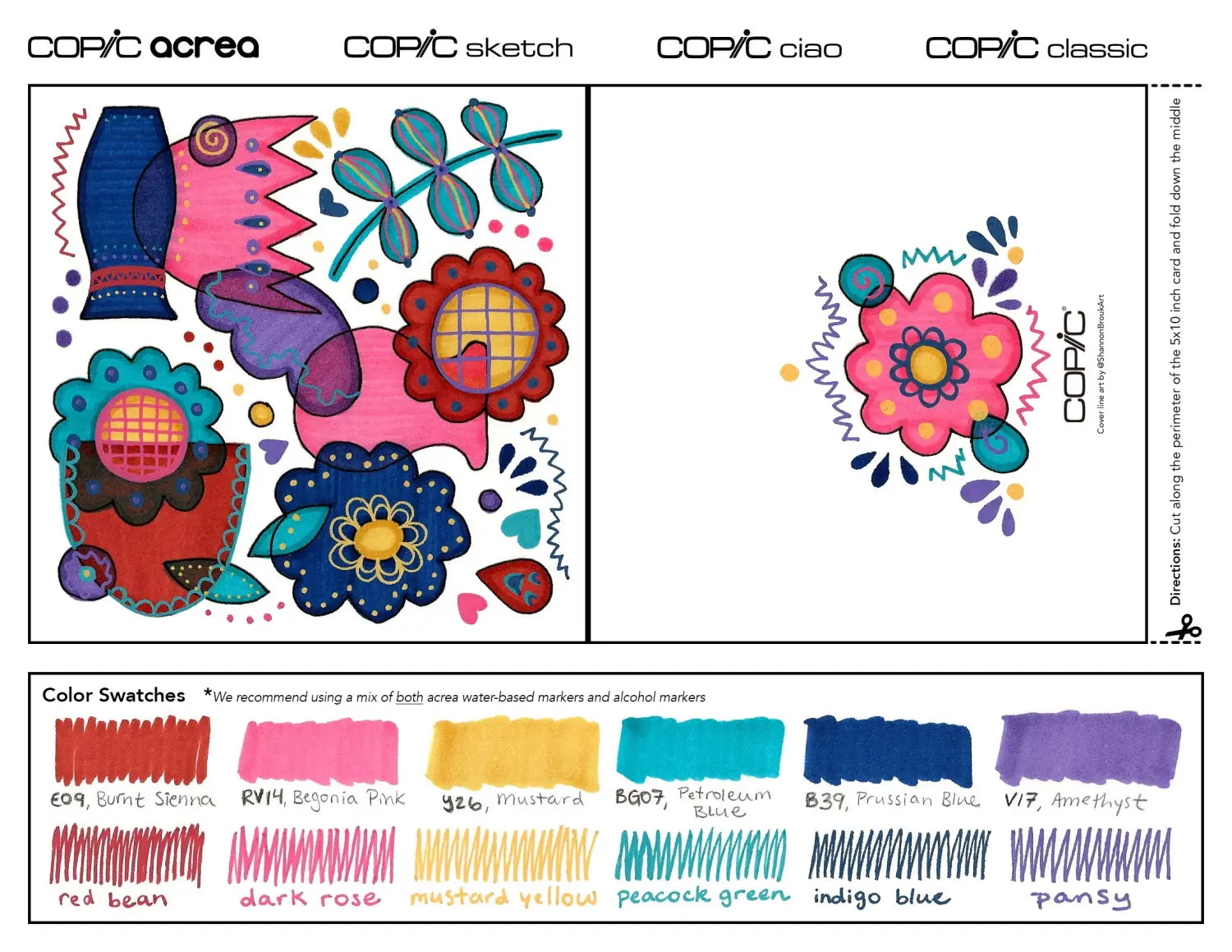 Using Acrea and Copic Markers Together